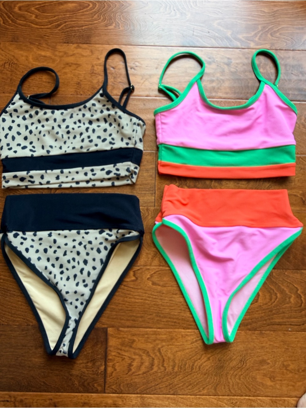 Beach Riot Two-Piece Bikini Sets - Pink, Green, Orange, Beige, Black